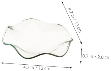 Zerodeko 3 Pcs Glass Candle Holder Replacement Dish