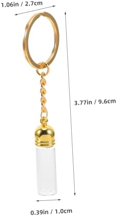 NOLITOY Tiny Refillable Glass Perfume Bottle Keychain