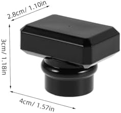5pcs Black Square Perfume Bottle Caps with Screw Seal for Travel and Versatile Use