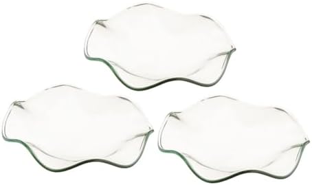 Zerodeko 3 Pcs Glass Candle Holder Replacement Dish