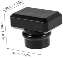 5pcs Black Square Plastic Perfume Bottle Caps for Travel Parties