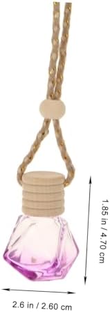 5Pcs Car Hanging Perfume Diffuser Bottles with Lid and String for Rearview Mirror Decor