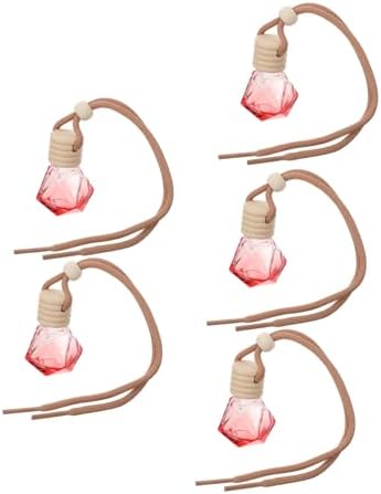 FAVOMOTO 5pcs Hanging Car Perfume Bottle Diffuser Decorative Pendant for Essential Oils Auto Home Use