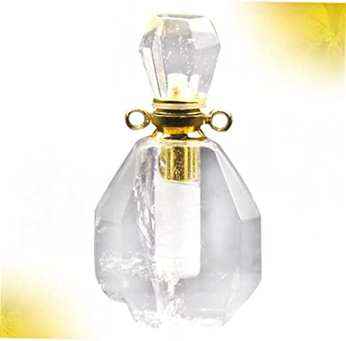 Ciieeo Natural Fluorite Crystal Wishing Bottle Pendant Necklace
