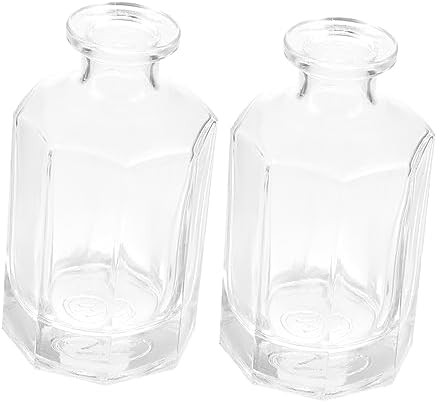 STOBAZA 2pcs Glass Bottles for Home Fragrance Diffuser and Perfume Storage
