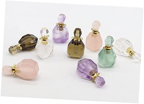 GARVALON Fluorite Crystal Perfume Bottle Necklace for Women
