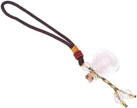 Natural Rose Quartz Car Hanging Perfume Bottle Pendant