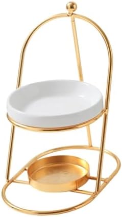 Essential Oil Burner with Removable Ceramic Bowl Gold