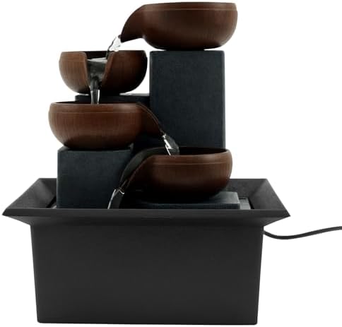 4 Level Indoor Tabletop Fountain with LED Light