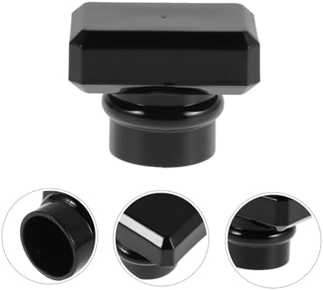 5pcs Black Square Plastic Perfume Bottle Caps for Travel Parties