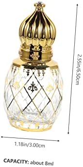 Cabilock 8ml Refillable Middle Eastern Gold Crown Aroma Bottle