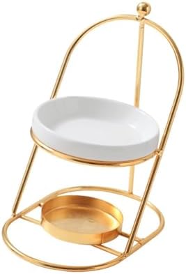 Essential Oil Burner with Removable Ceramic Bowl Gold