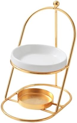 Essential Oil Burner with Removable Ceramic Bowl Gold