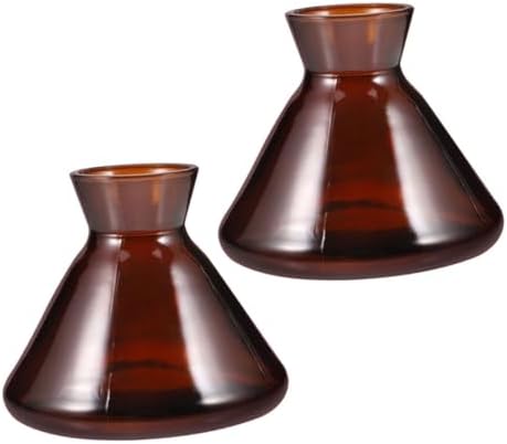 2pcs Empty Diffuser Bottle Wide Mouth Aroma Glass Decor