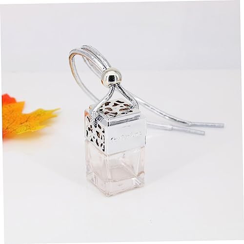 FOYTOKI Car Hanging Perfume Bottle Glass Diffuser Square Shape Empty Car Decor Bottle