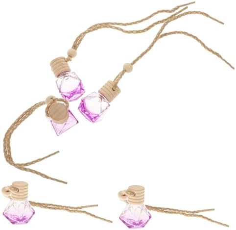 5Pcs Car Hanging Perfume Diffuser Bottles with Lid and String for Rearview Mirror Decor