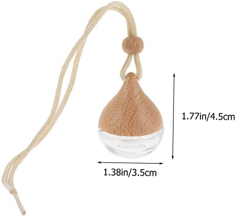 7ml Refillable Car Perfume Bottle Set of 6 Glass Aromatherapy Diffuser Decorative Hanging Bottle for Car