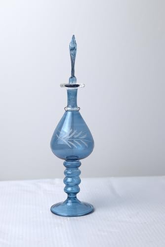 Ornamenta Handcrafted Blue Glass Perfume Bottle