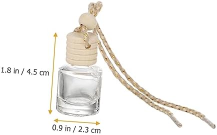 12Pcs Clear Perfume Bottles with Wood Cap for Home and Car Decoration