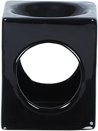 Ceramic Tealight Candle Holder for Aromatherapy Oil Diffuser Black 8x65cm Home Decor Accessory