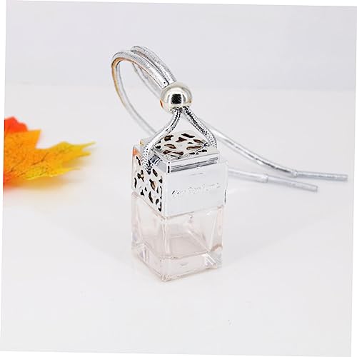 VICASKY 10 Pcs Glass Perfume Bottle Pendant with Hollow Design
