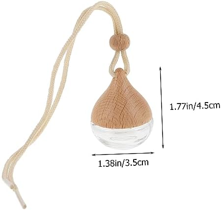 6pcs Clear Car Perfume Diffuser Bottles with Wood Lid Stylish Decor