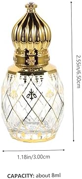 Middle Eastern Style Empty Perfume Bottle with Crown Lid