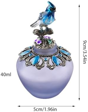 Vintage Perfume Bottle - Retro Glass Essential Oil Jar