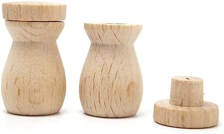 6pcs DIY Essential Oil Diffuser Bottle Pendants Wooden Decor