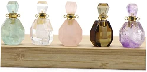 Ciieeo Natural Fluorite Crystal Wishing Bottle Pendant Necklace