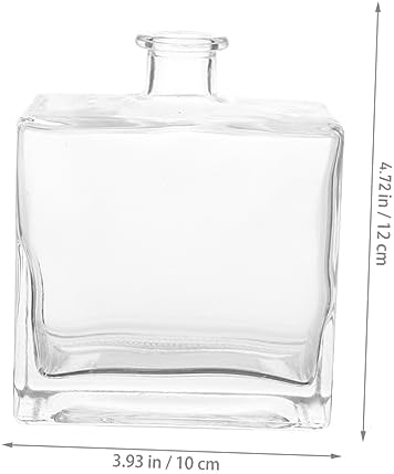 VINTORKY Square Glass Diffuser Vase for Aromatherapy