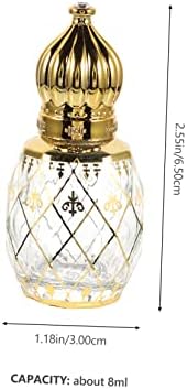 Middle Eastern Style Refillable Perfume Bottle with Vintage Crown Lid