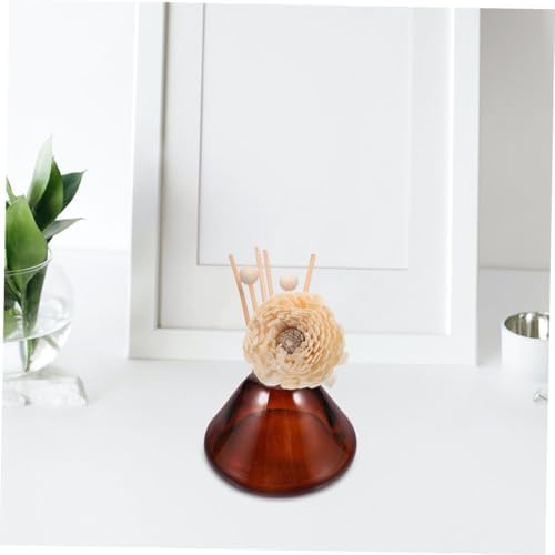 2Pcs Wide Mouth Refillable Diffuser Bottles with Colorful Glass Design