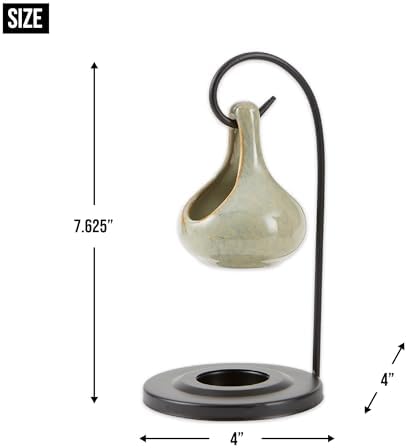 Folk Art Porcelain Tear Drop Oil Warmer Candle Holder