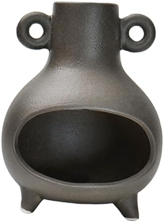 Klkcms Incense Burner Ceramic Palo Santo Holder 10x132cm Black