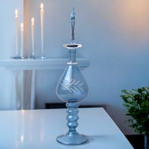 Ornamenta Handcrafted Blue Glass Perfume Bottle