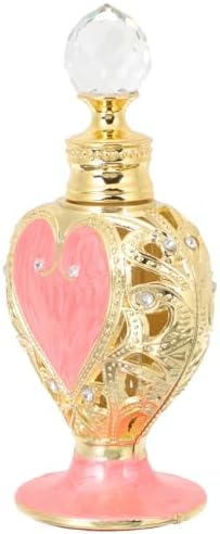 Luxshiny Heart Shaped Refillable Perfume Bottle Elegant Decorative Container for Essential Oils and Travel Use