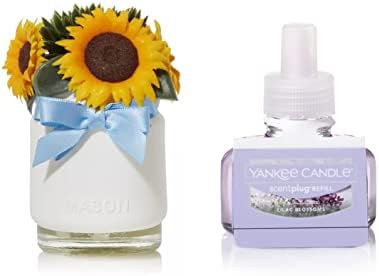 Yankee Candle Fall Sunflowers Light Sensor Diffuser with Lilac Blossoms Refill