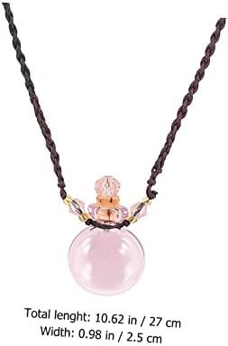 VINTORKY Glass Essential Oil Diffuser Pendant Necklace Car Decor Accessory