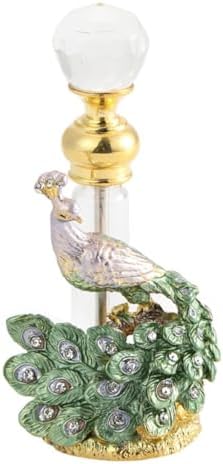 3ml Vintage Perfume Bottles Peacock Glass Decorative Scent Containers for Travel