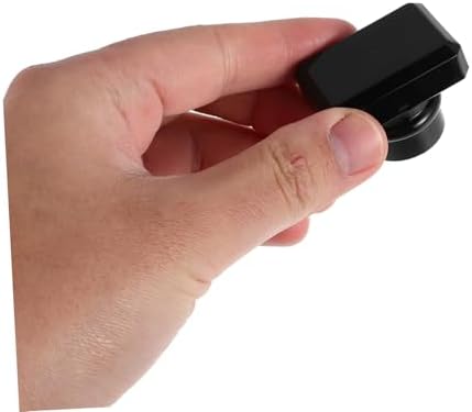 5pcs Black Square Perfume Bottle Caps with Screw Seal for Travel and Versatile Use