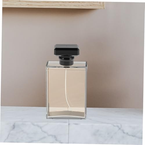 5pcs Black Square Perfume Bottle Caps with Screw Seal for Travel and Versatile Use