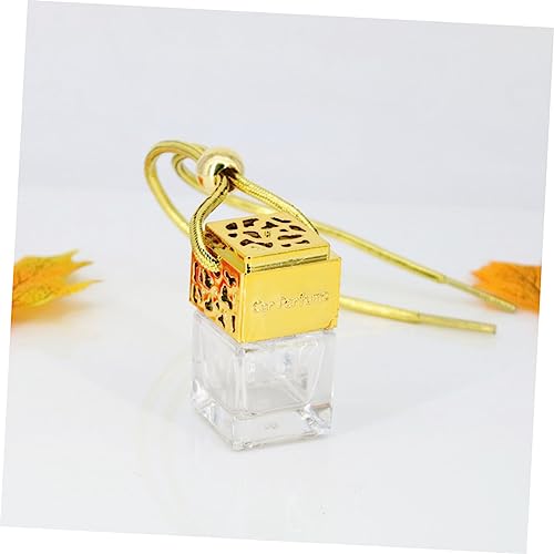 VICASKY 10 Pcs Glass Perfume Bottle Pendant with Hollow Design