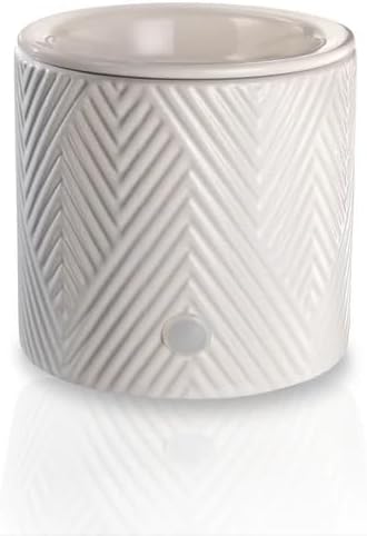 Candle Lite White Chevron Wax Melt Warmer for Gifting