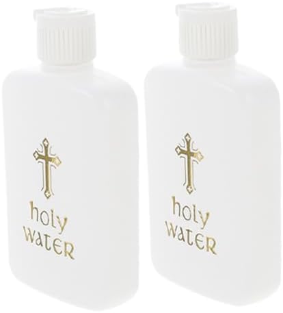 STOBAZA Baptism Holy Water Bottles Set of 2 Mini Religious Jars