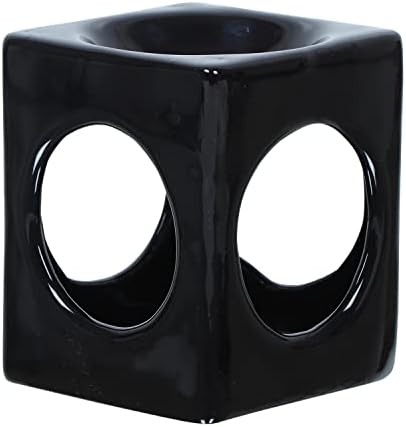 Ceramic Tealight Candle Holder for Aromatherapy Oil Diffuser Black 8x65cm Home Decor Accessory