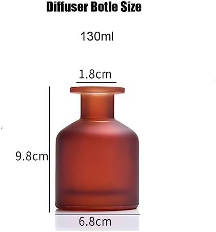 1PCS 130ml Amber Red Glass Diffuser Bottle - Aromatherapy Container