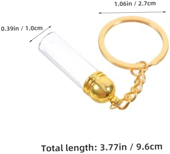 NOLITOY Tiny Refillable Glass Perfume Bottle Keychain