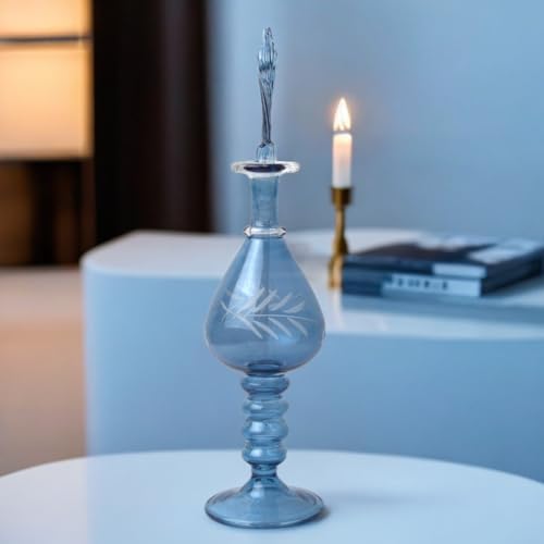 Ornamenta Handcrafted Blue Glass Perfume Bottle