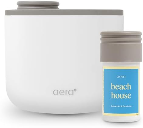 Aera Mini Diffuser with Beach House Refill - Alexa Compatible Family Safe 800-Hour Lasting Scent